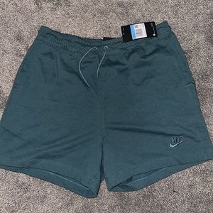 nike women’s teal sweat shorts